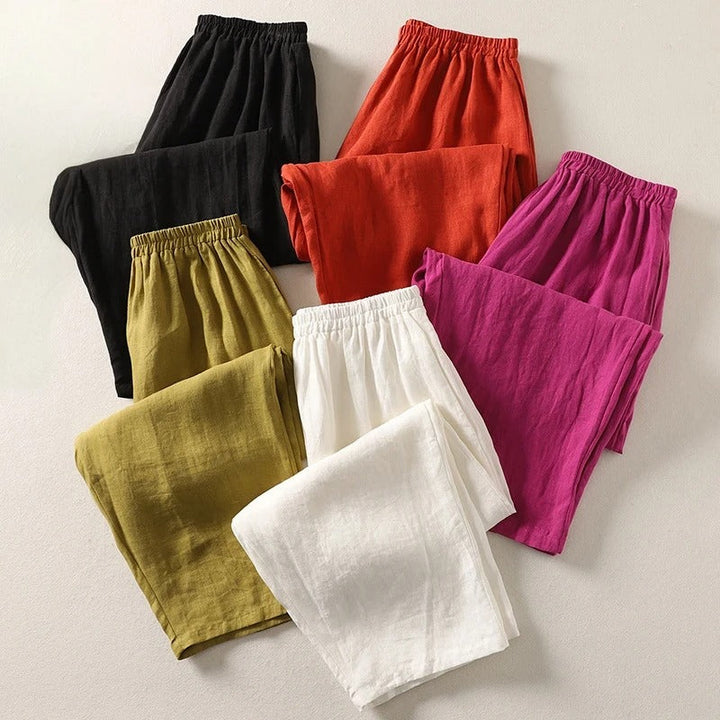 Amalia™ | Pantaloni Eleganti in Cotone e Lino con Vita Comoda