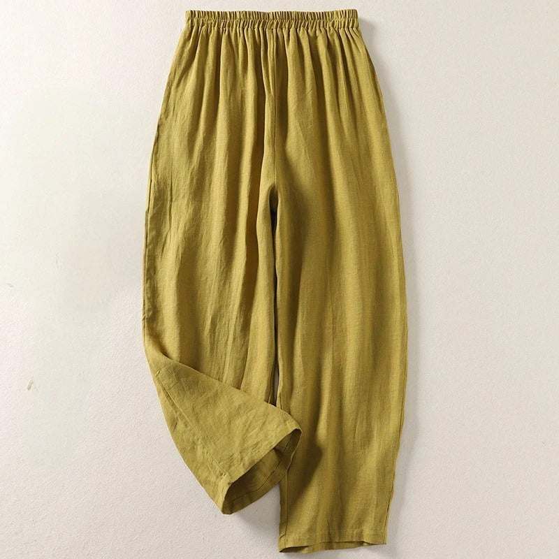Amalia™ | Pantaloni Eleganti in Cotone e Lino con Vita Comoda
