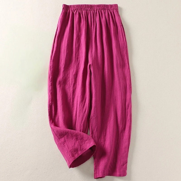 Amalia™ | Pantaloni Eleganti in Cotone e Lino con Vita Comoda