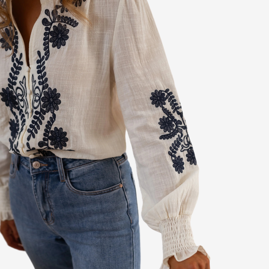 Isaure™ Top ricamato