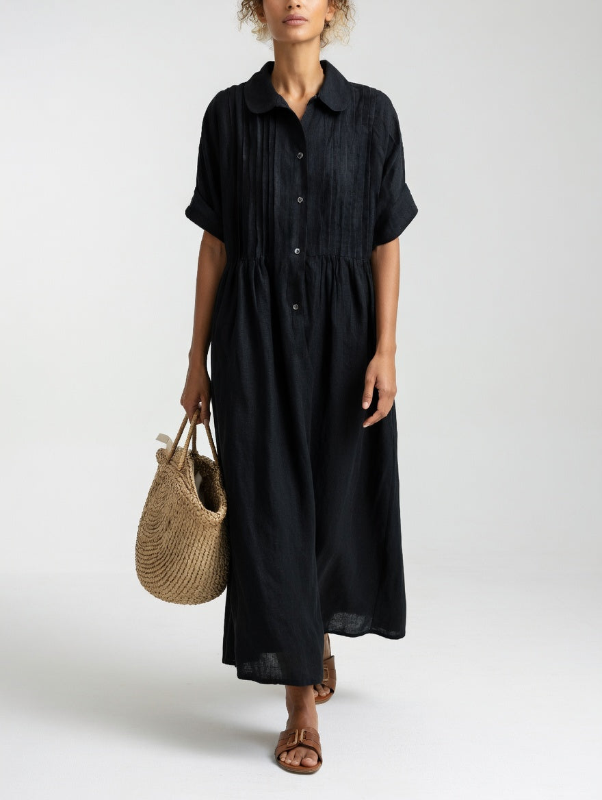 Lysandra™  Abito camicia lungo in cotone leggero