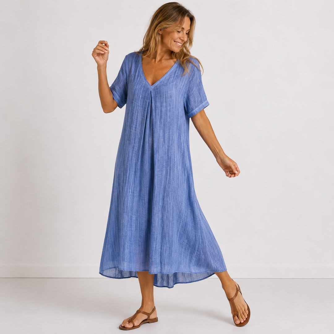 Milena™ | Abito Fluido Elegante con Scollo a V