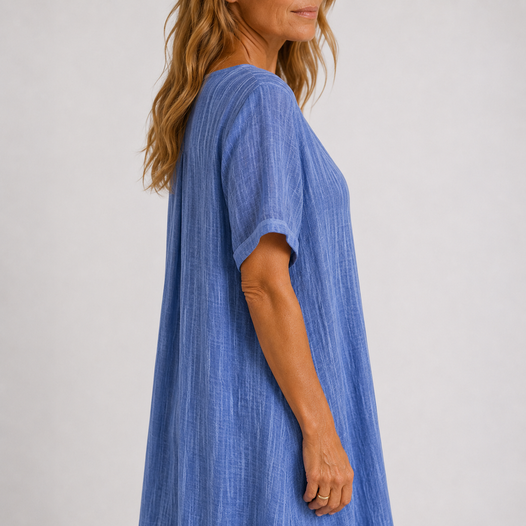 Milena™ | Abito Fluido Elegante con Scollo a V