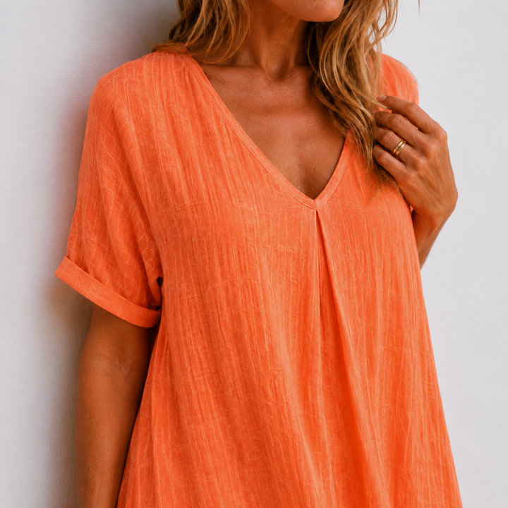 Milena™ | Abito Fluido Elegante con Scollo a V