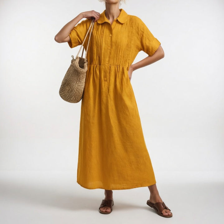 Lysandra™  Abito camicia lungo in cotone leggero