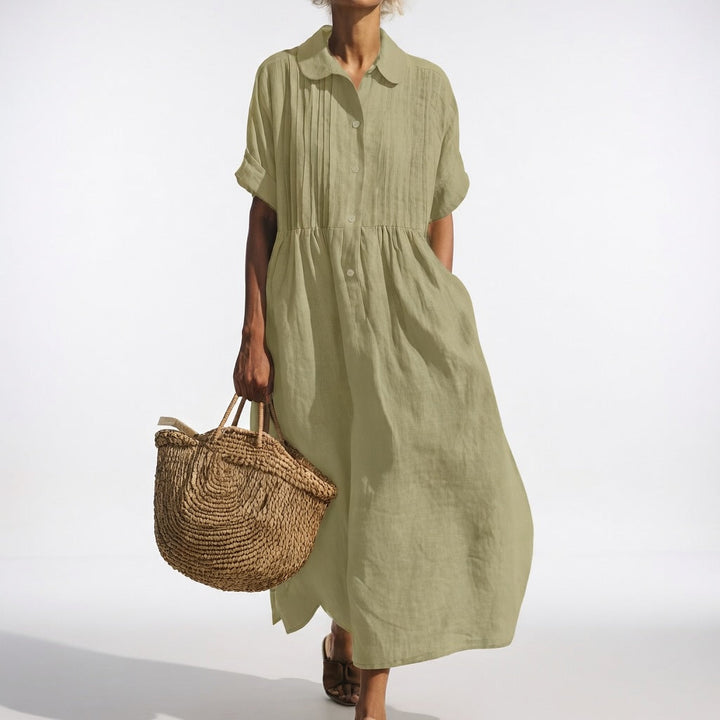 Lysandra™  Abito camicia lungo in cotone leggero
