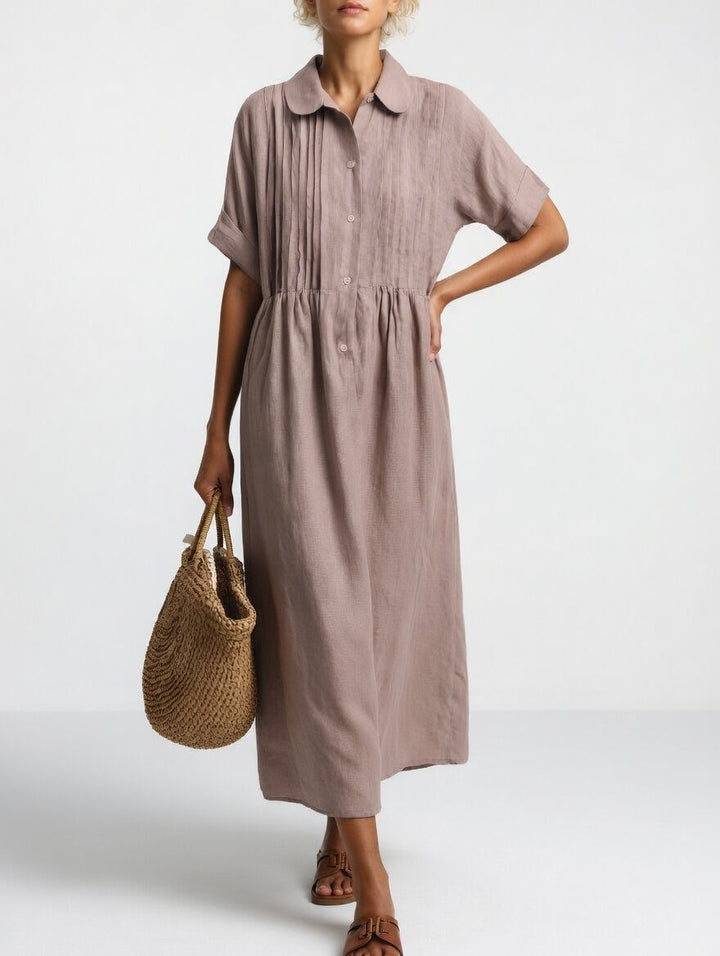 Lysandra™  Abito camicia lungo in cotone leggero
