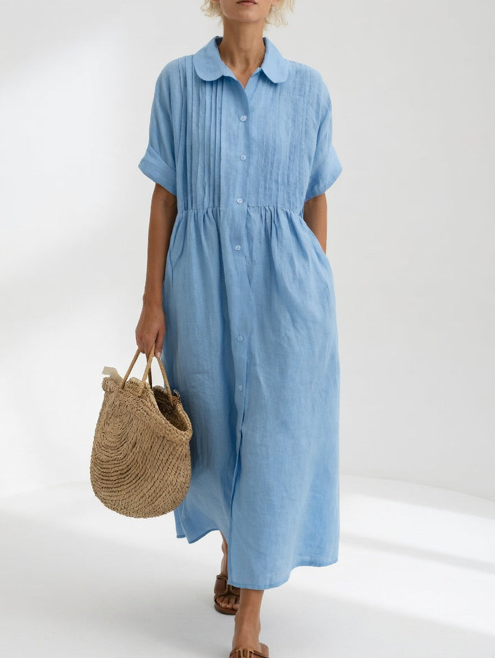Lysandra™  Abito camicia lungo in cotone leggero