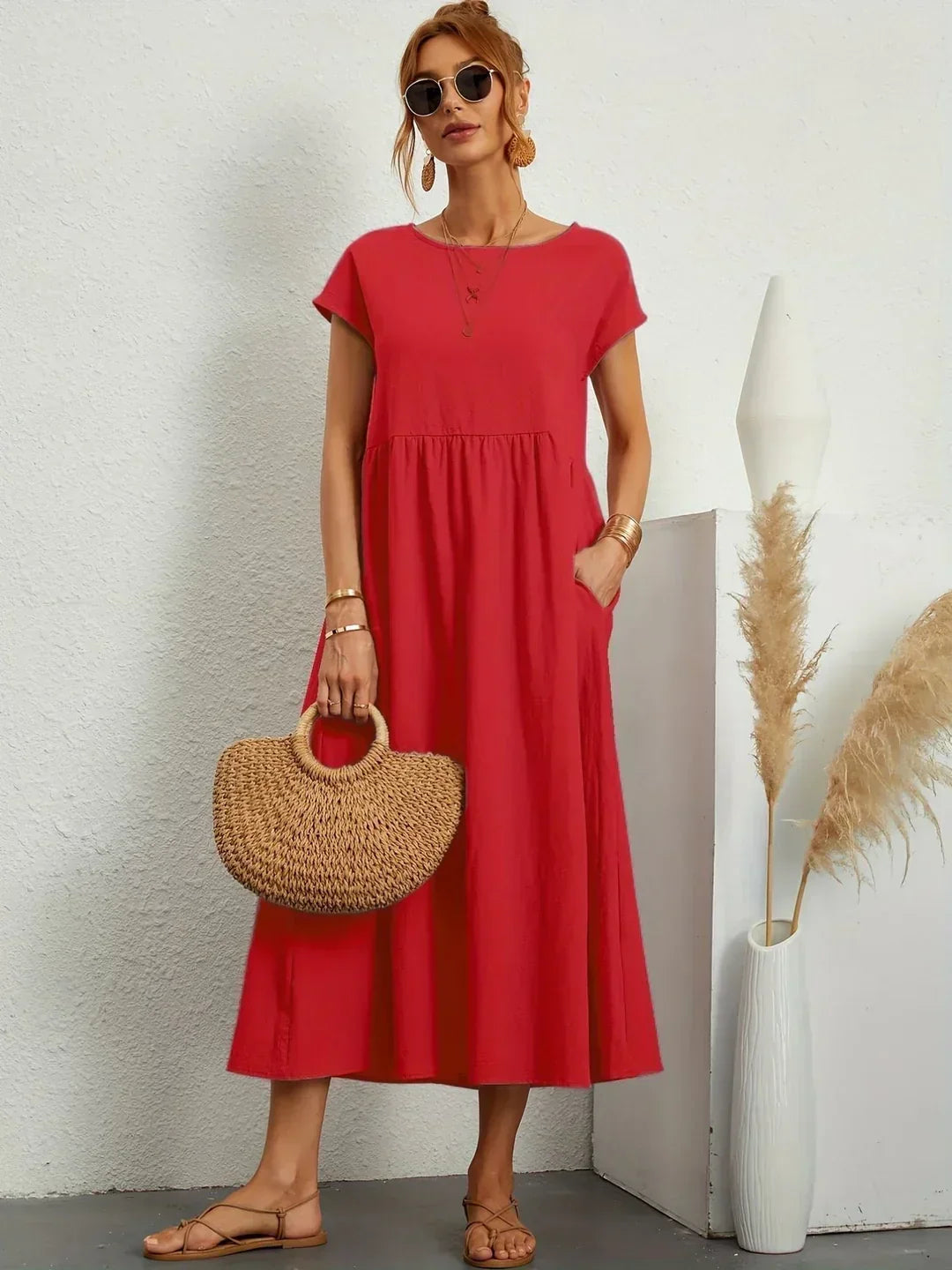 Gabrielle™ | Abito Midi Fluido - Eleganza Senza Tempo