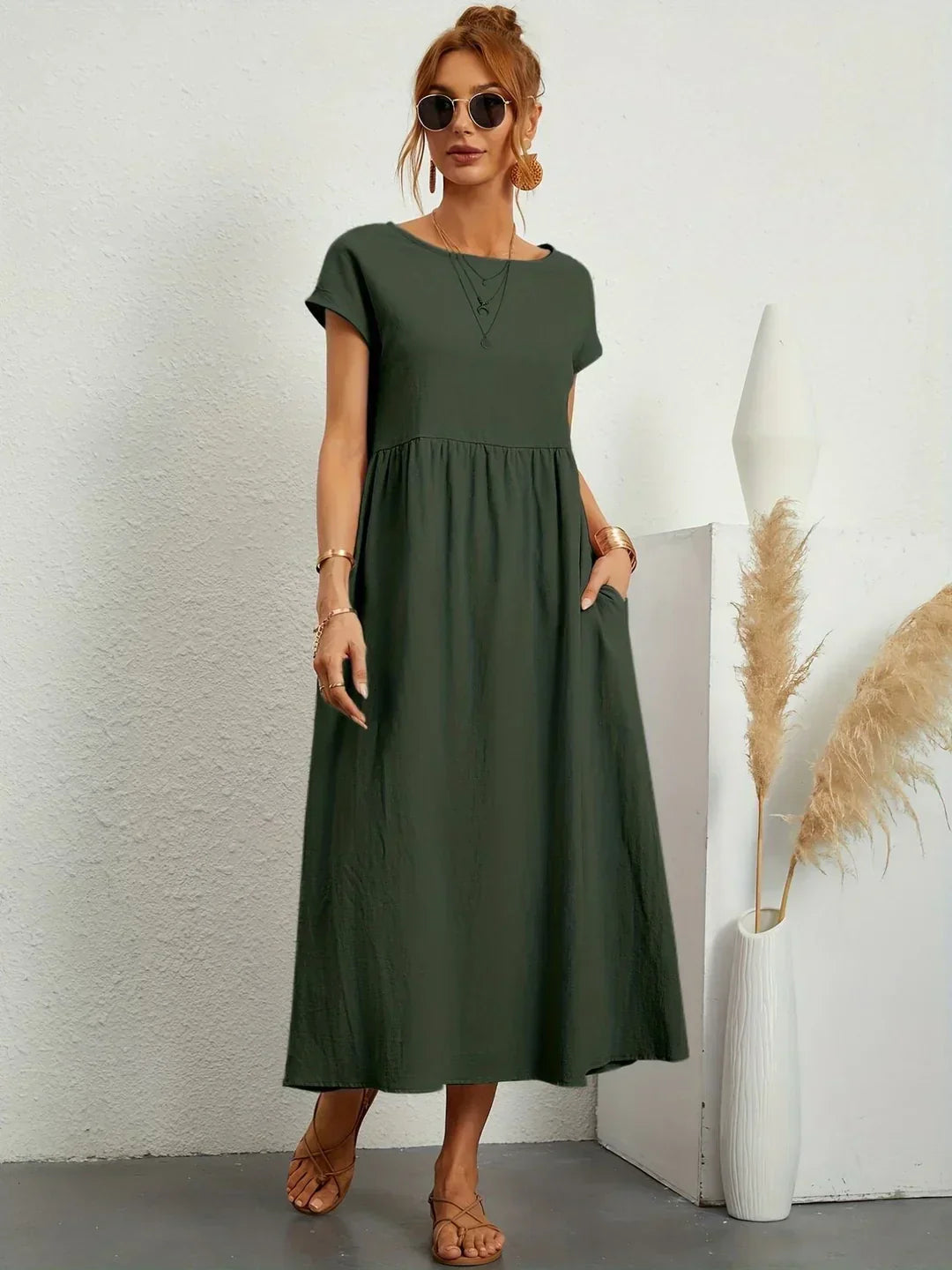 Gabrielle™ | Abito Midi Fluido - Eleganza Senza Tempo