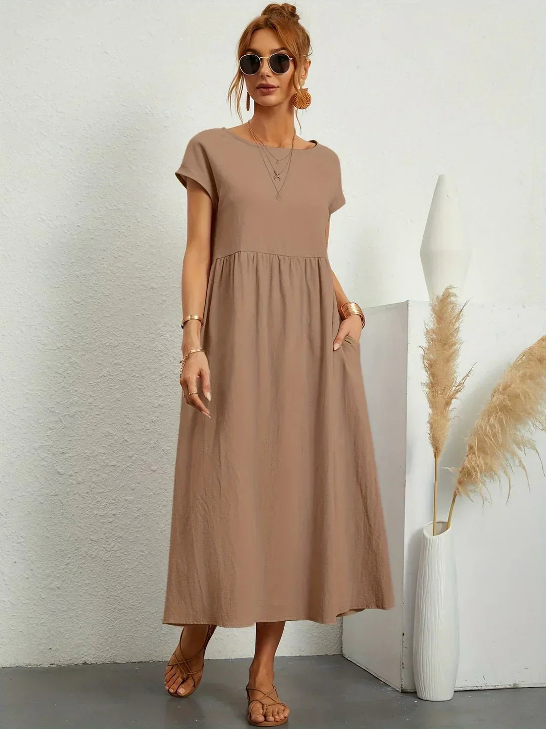 Gabrielle™ | Abito Midi Fluido - Eleganza Senza Tempo