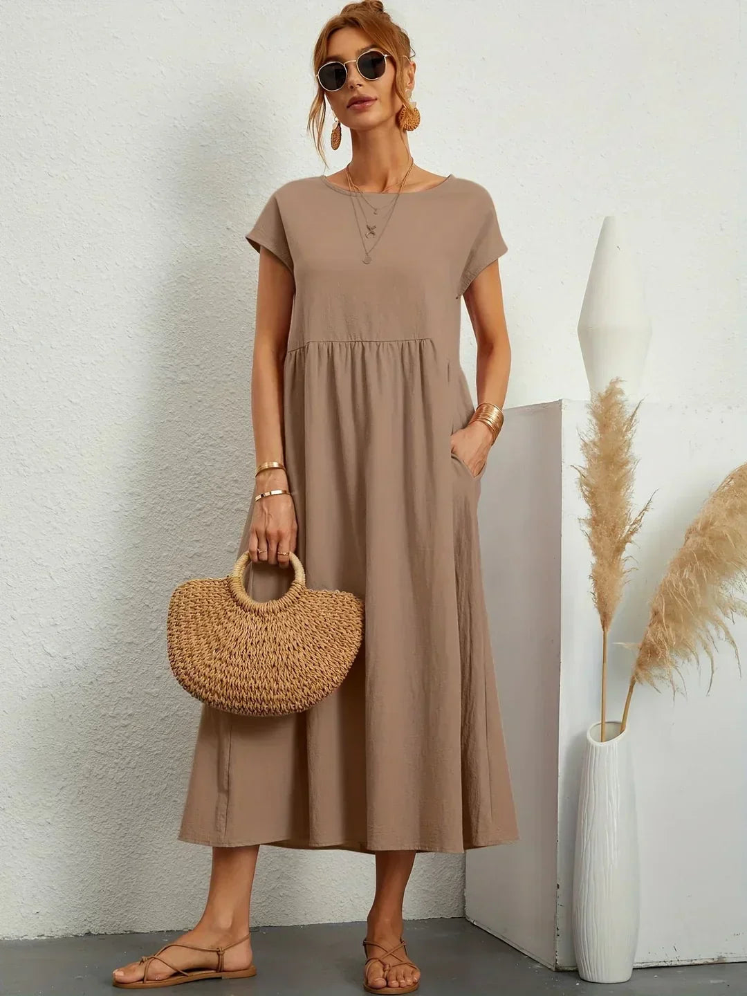 Gabrielle™ | Abito Midi Fluido - Eleganza Senza Tempo