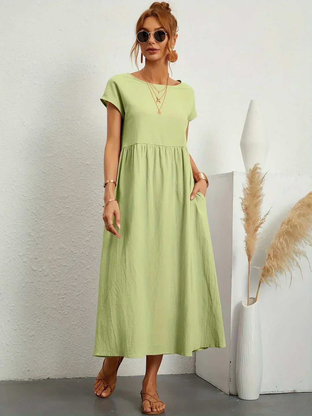 Gabrielle™ | Abito Midi Fluido - Eleganza Senza Tempo