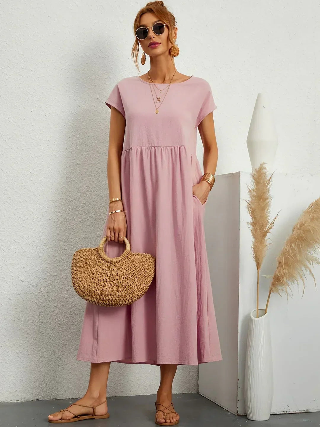 Gabrielle™ | Abito Midi Fluido - Eleganza Senza Tempo