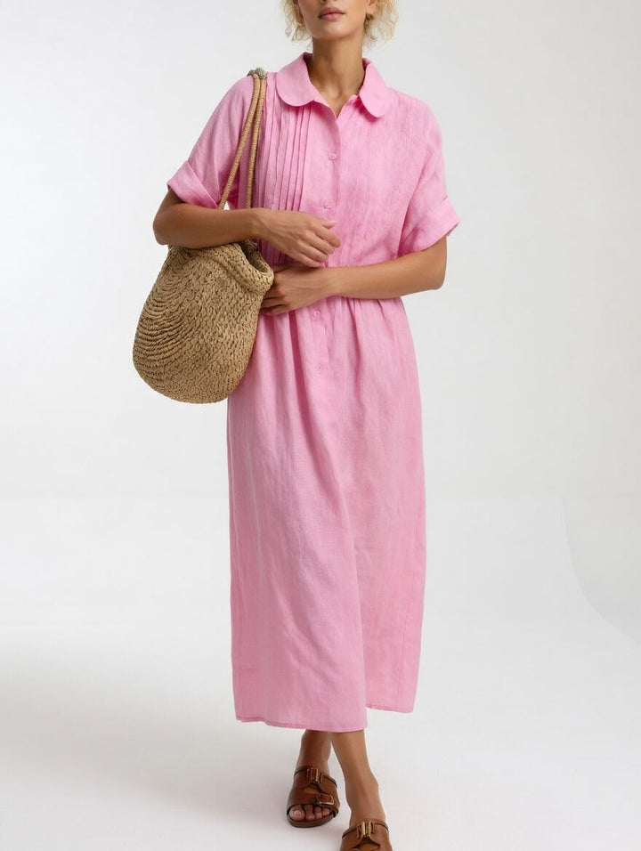 Lysandra™  Abito camicia lungo in cotone leggero