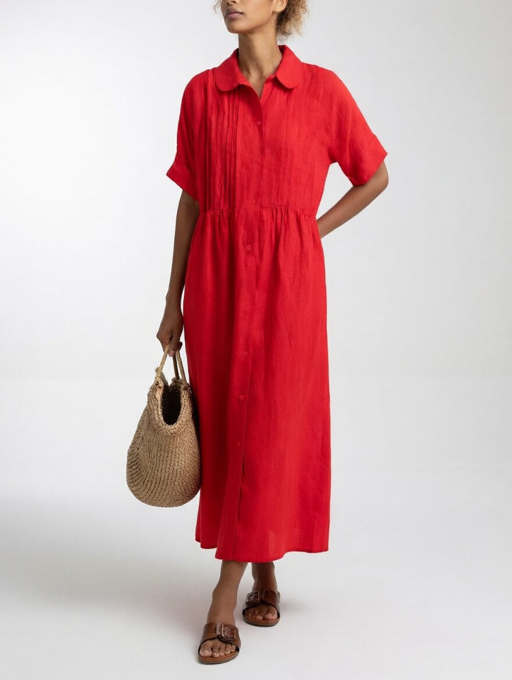 Lysandra™  Abito camicia lungo in cotone leggero