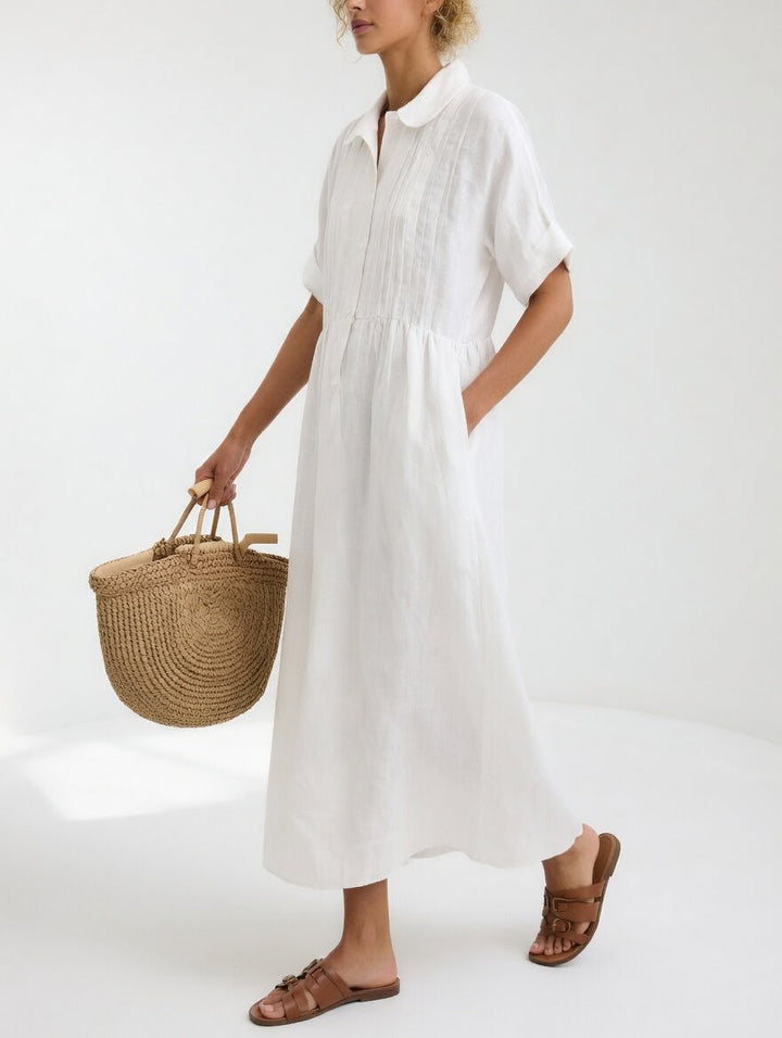 Lysandra™  Abito camicia lungo in cotone leggero