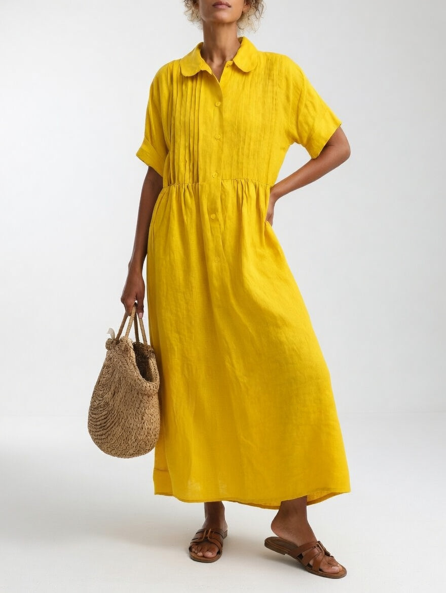 Lysandra™  Abito camicia lungo in cotone leggero